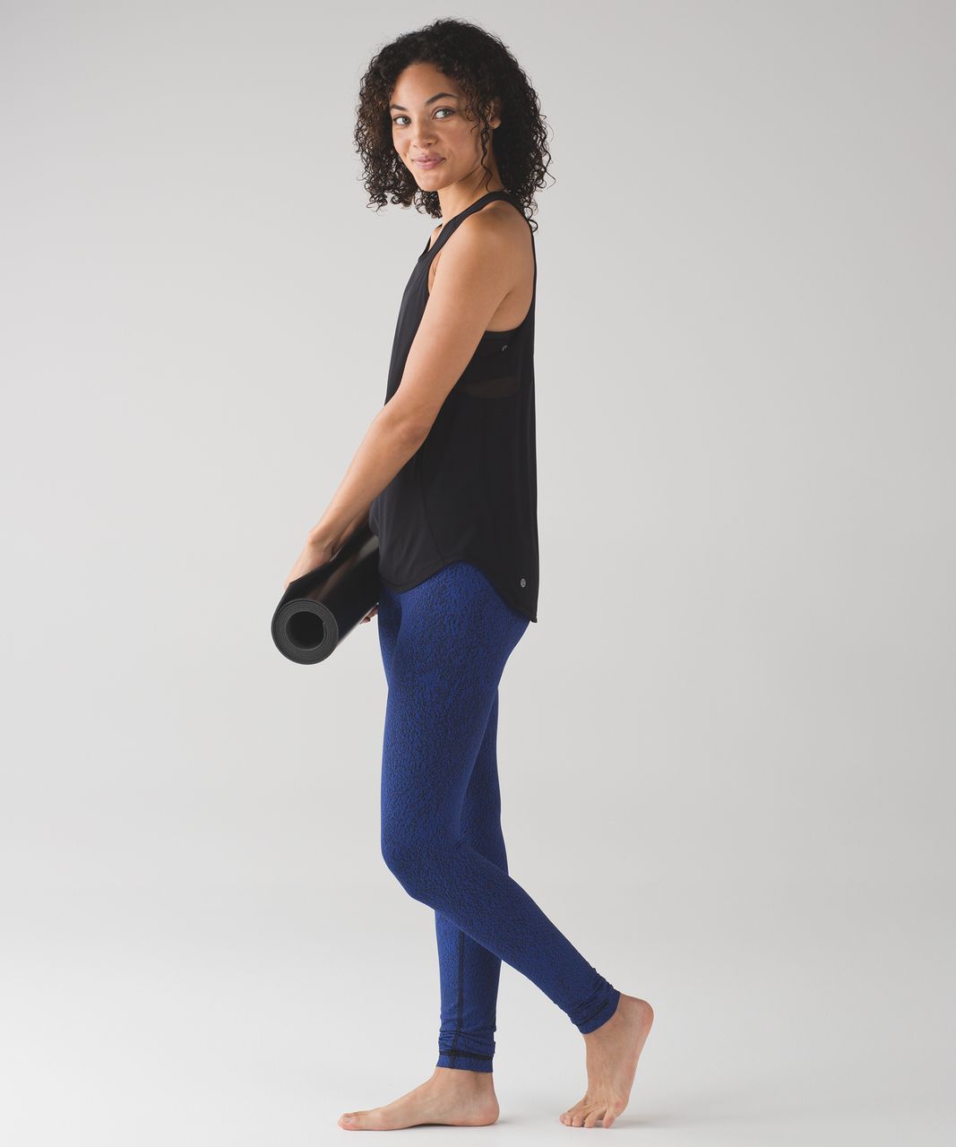 Lululemon Wunder Under Pant (Hi-Rise) - Power Luxtreme Spray Jacquard Sapphire Blue Black