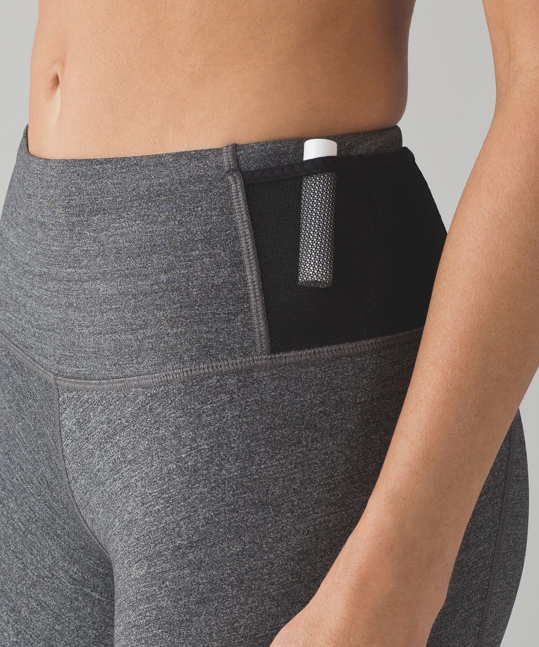 Lululemon Run Around Tight - Heathered Black