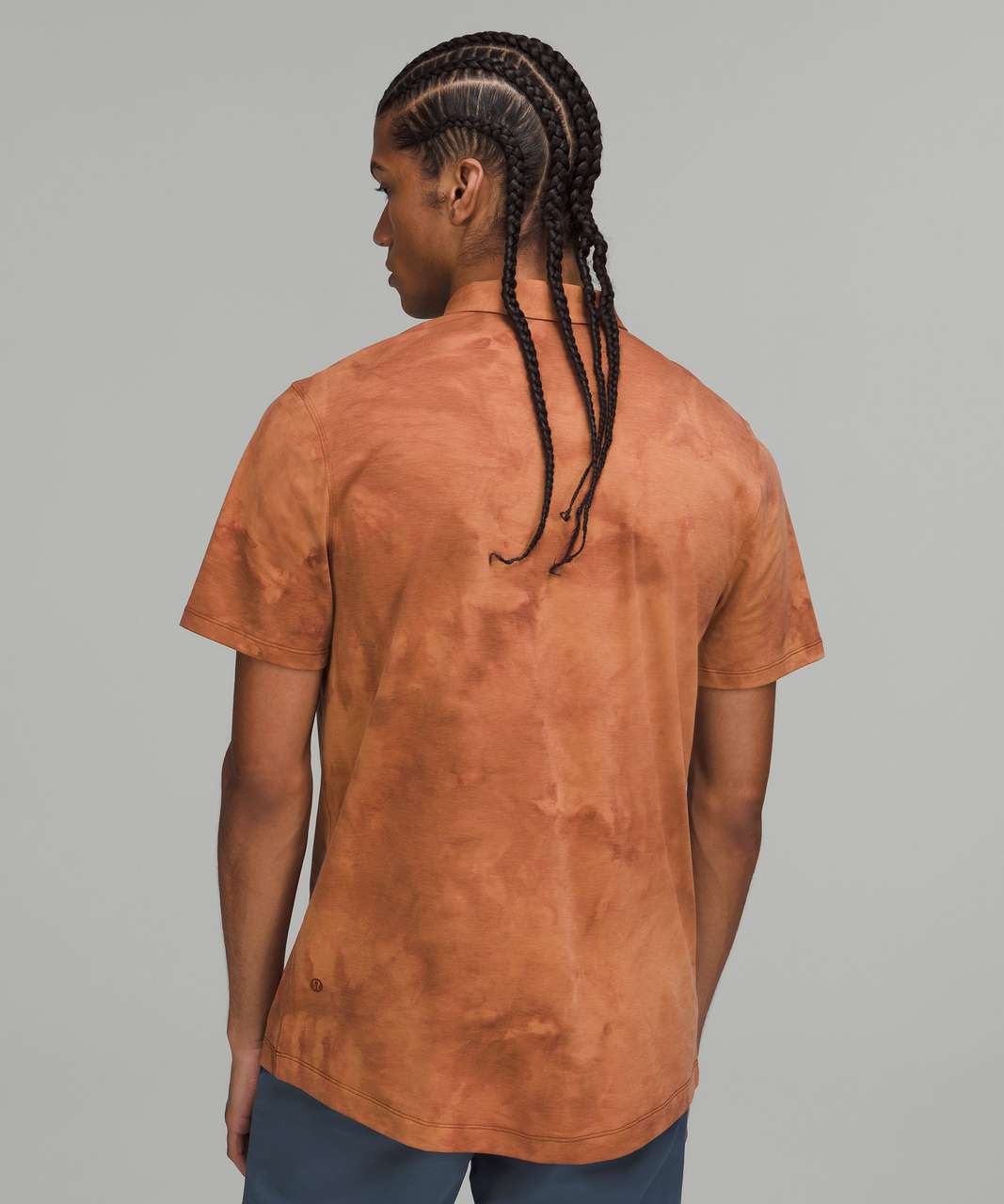 Lululemon Evolution Short Sleeve Polo Shirt In Tidal Dye Desert Sun Date  Brown