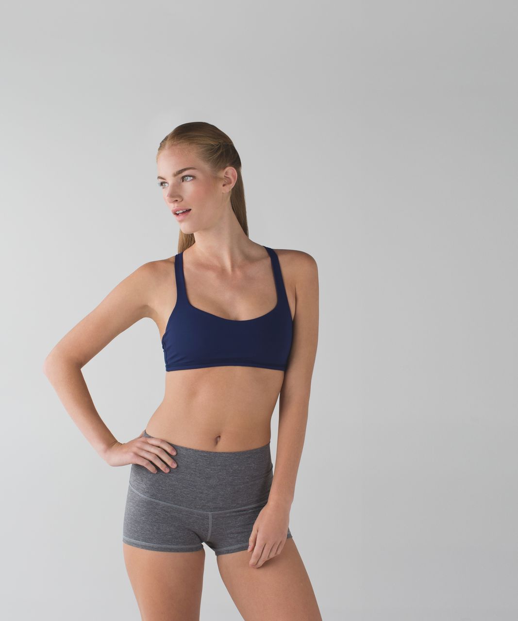 LULULEMON Strappy Sports Bra Free To Be Zen Midnight Navy 8 Full