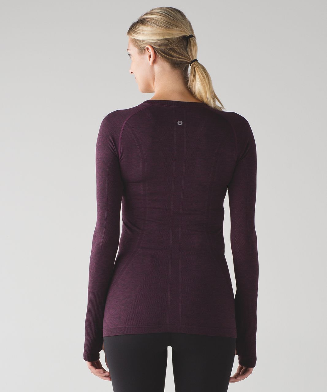 Lululemon Swiftly Tech Long Sleeve Crew - Plum / Black