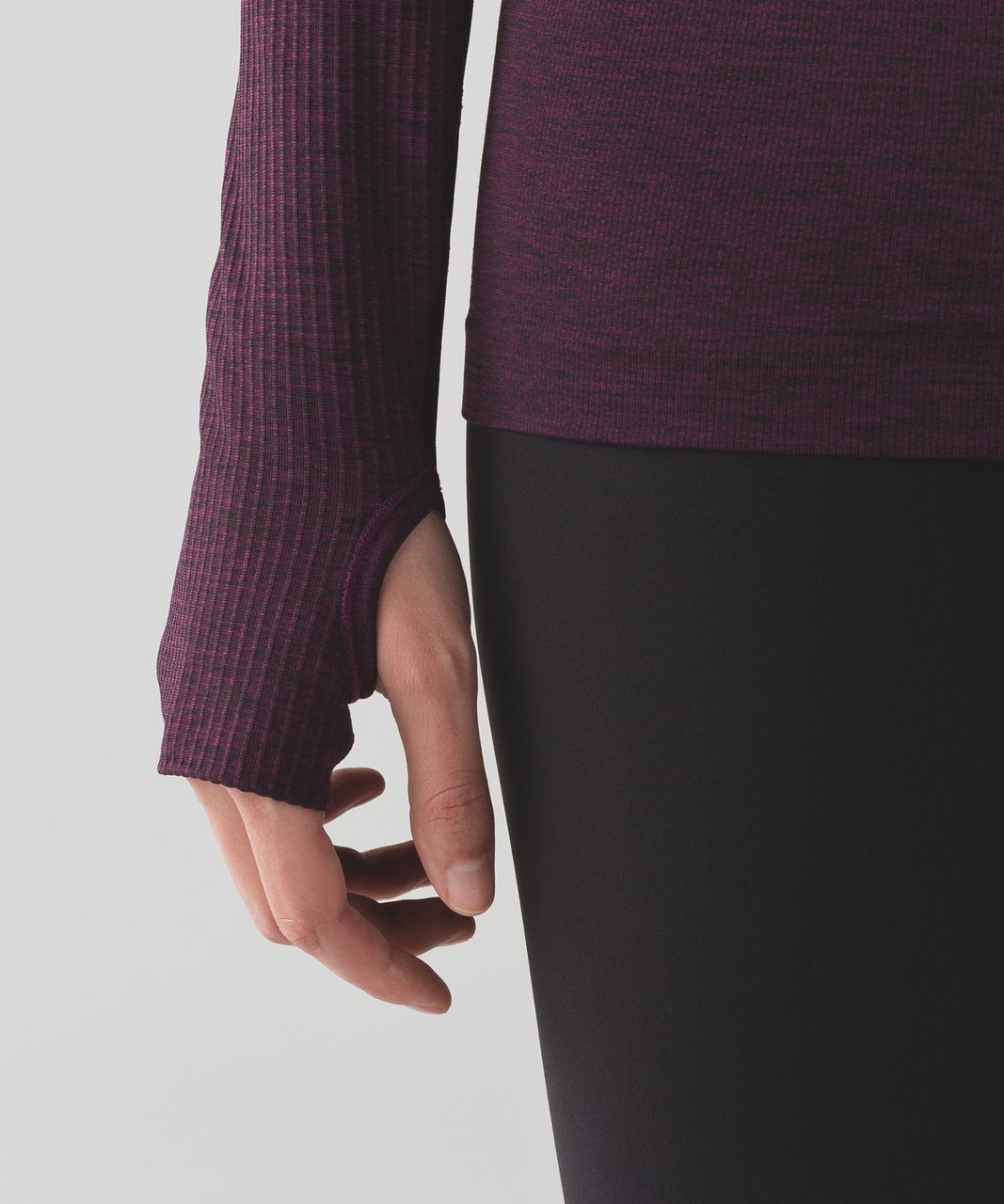 Lululemon Swiftly Tech Long Sleeve Crew - Plum / Black