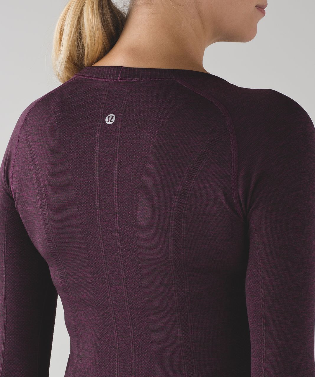 Lululemon Swiftly Tech Long Sleeve Crew - Plum / Black