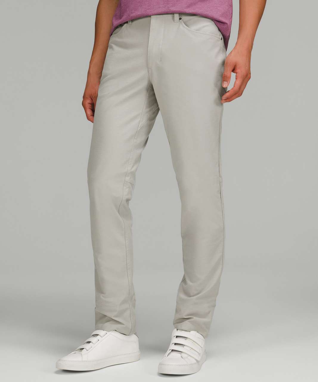 Lululemon Commission Pant Classic *Oxford 34 - Gull Grey / White