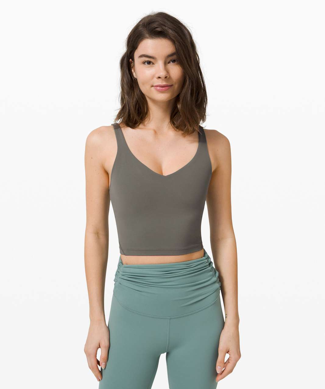 Lululemon Align Cropped Tank Top - Grey Sage - lulu fanatics