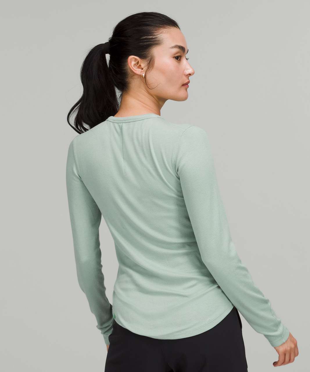 Lululemon Hold Tight Long Sleeve - Silver Blue - lulu fanatics