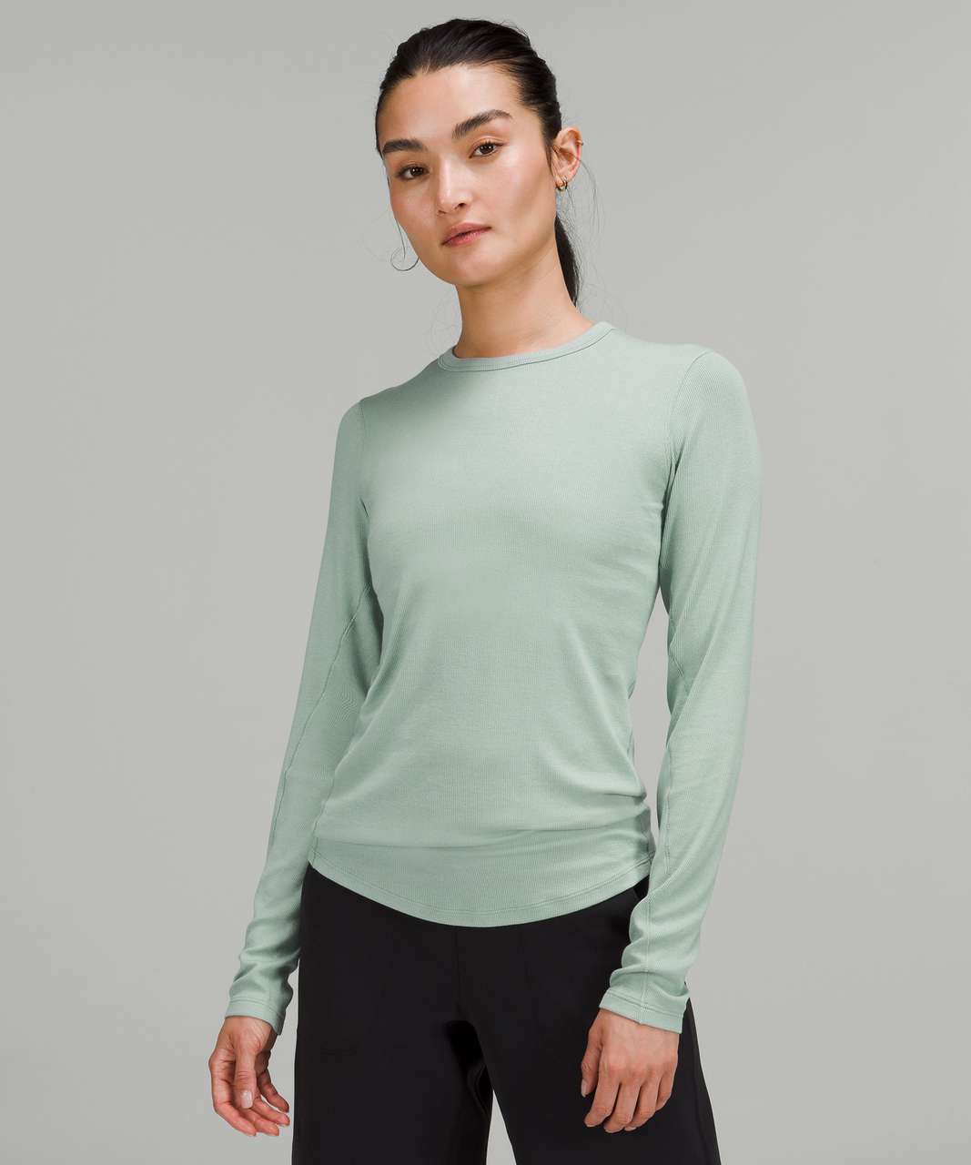 Lululemon Hold Tight Long Sleeve - Silver Blue - lulu fanatics