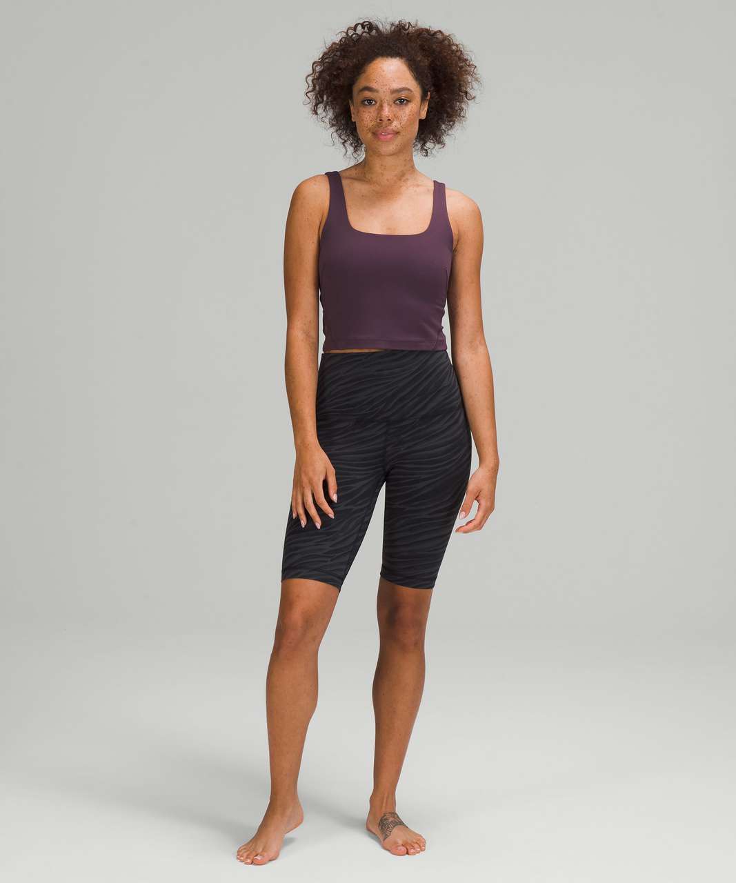 Lululemon Nulu Fold Tight Crop Yoga Tank Top - Grape Thistle 