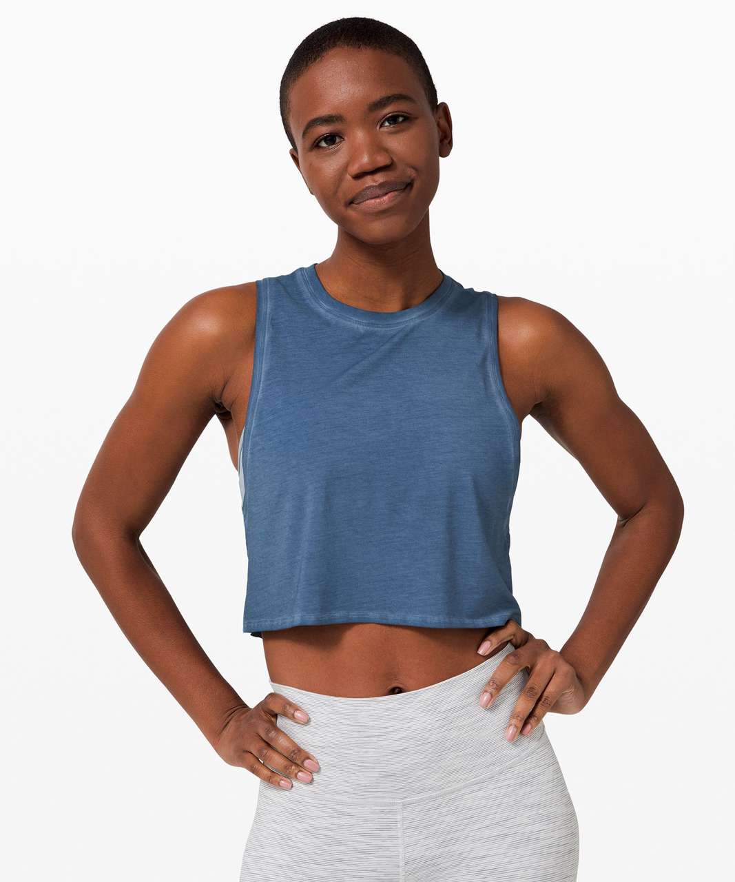 Lululemon Cut Back Crop Tank - Black (First Release) - lulu fanatics