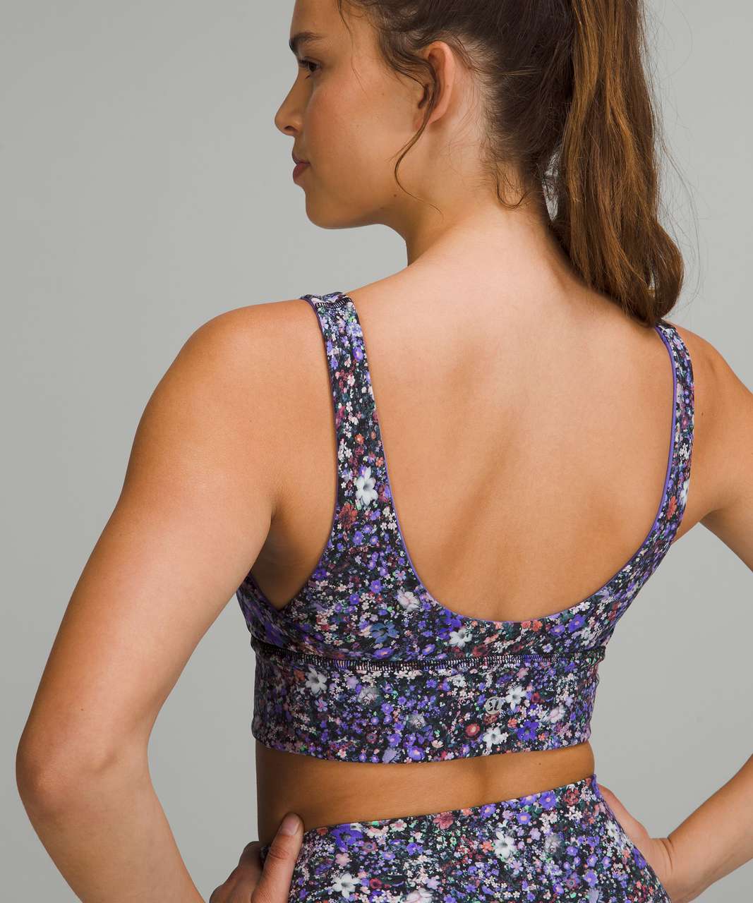 Lululemon Align Reversible Bra *Light Support, A/B Cup - Flower Burst Multi  / Charged Indigo - lulu fanatics