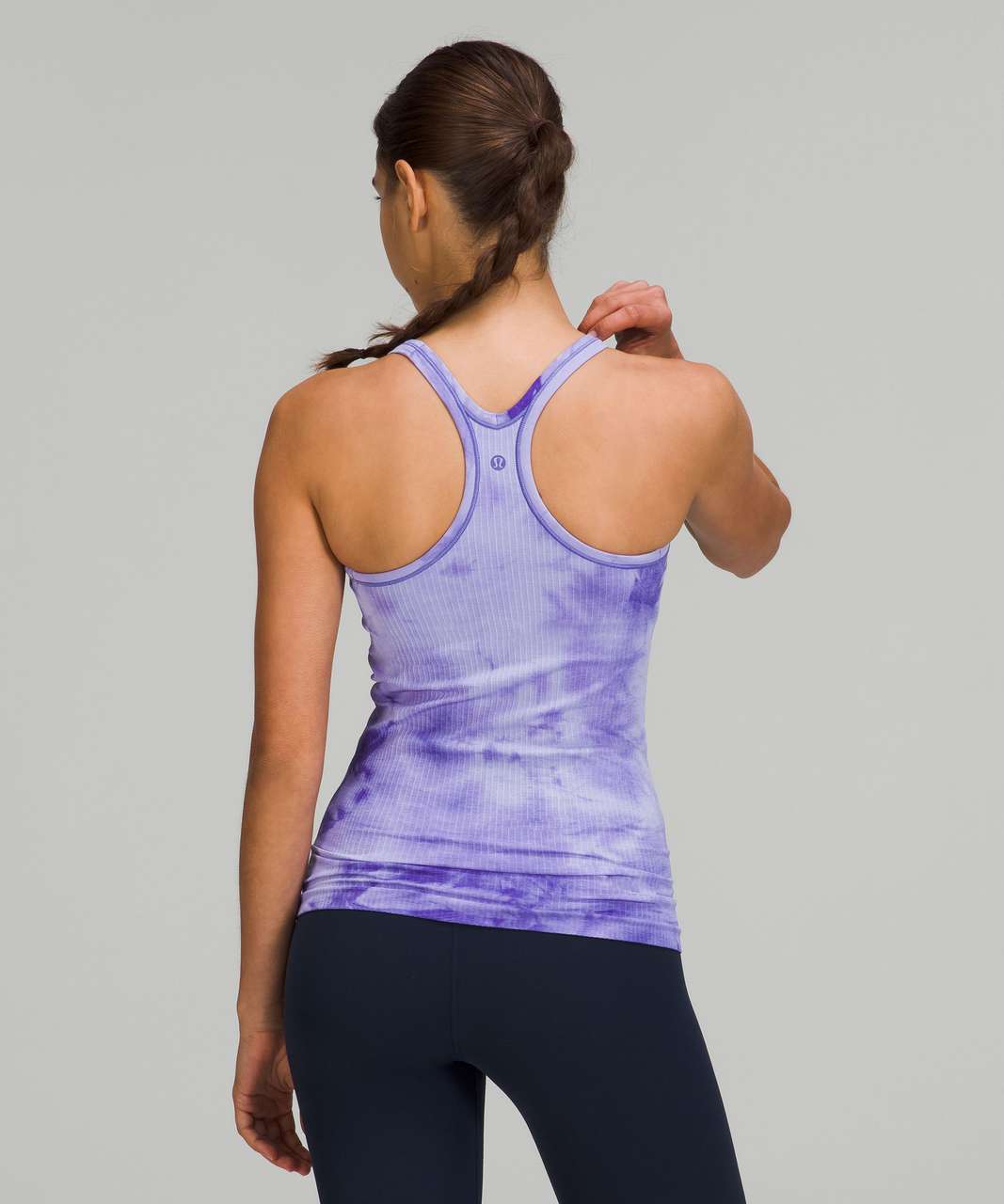 NWT LULULEMON ICBU Ice Blue Ebb To Street Built In Bra Tank Top 10