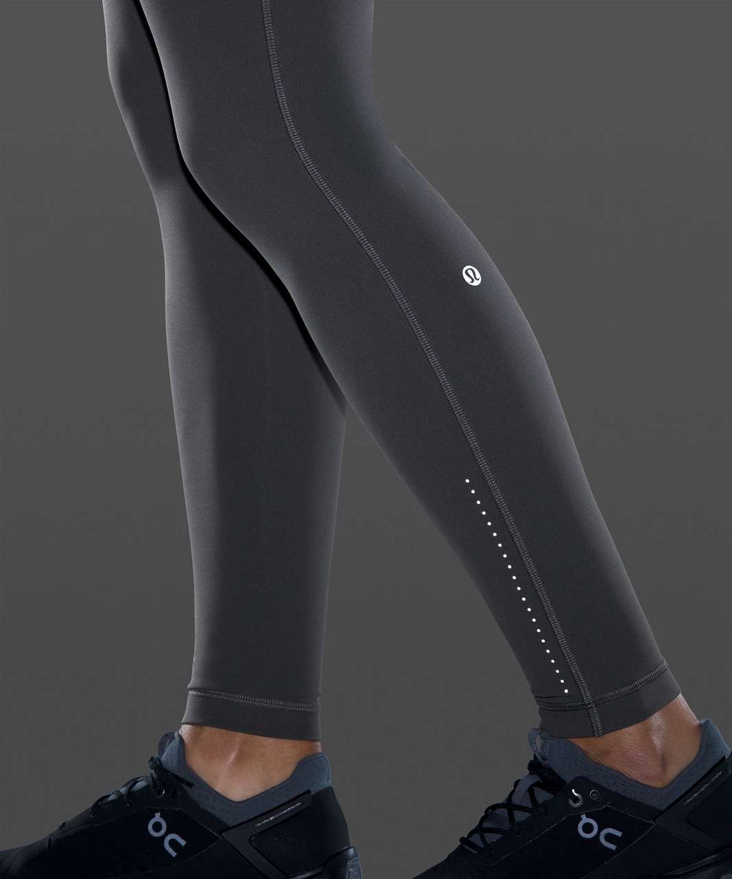 Lululemon Speed Wunder Mid Rise Crop 23 *Speckle Shine - Black / Deep Coal  / Silver - lulu fanatics