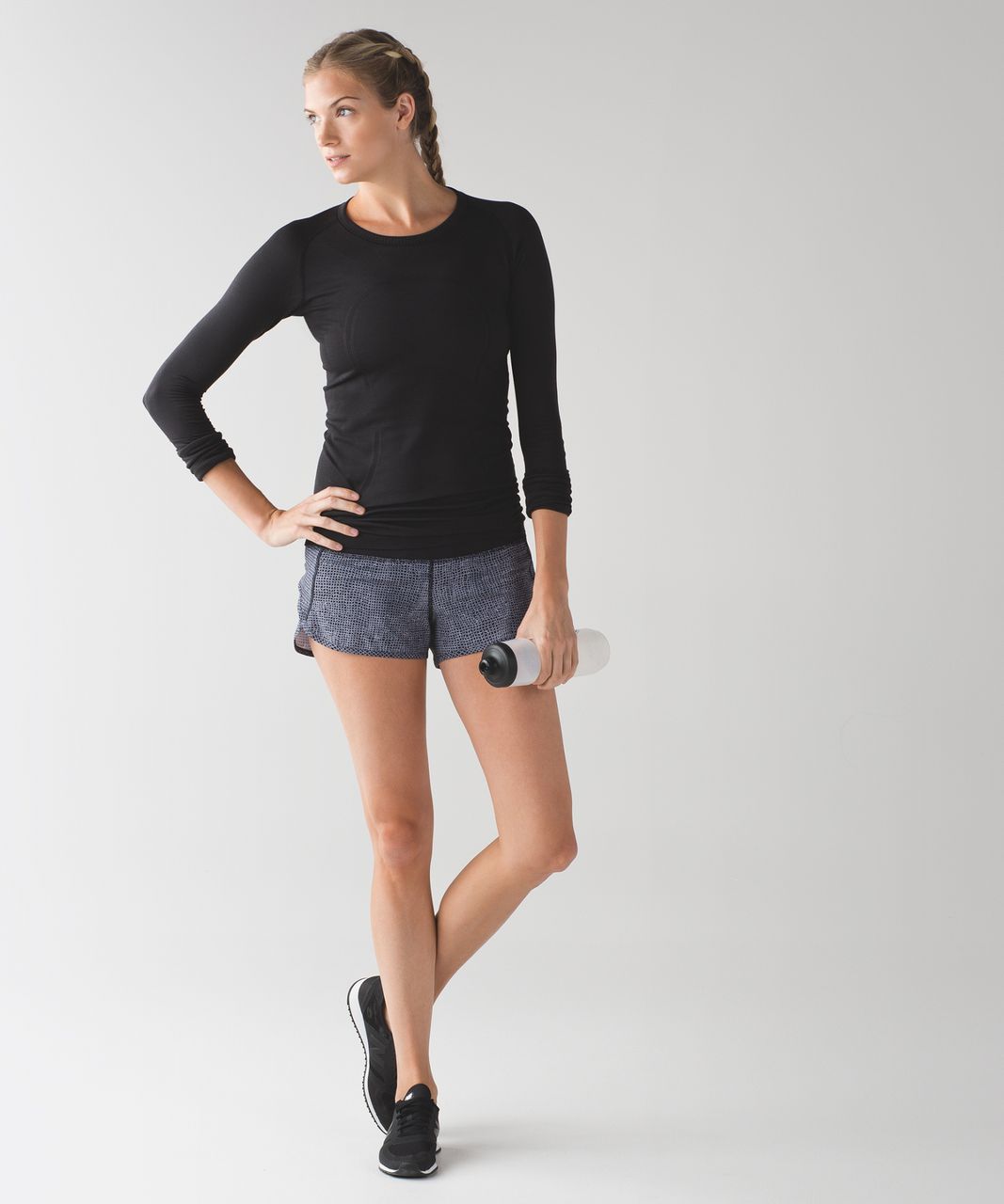 Lululemon Speed Short 4-way Stretch Aerial Drift Multi Black