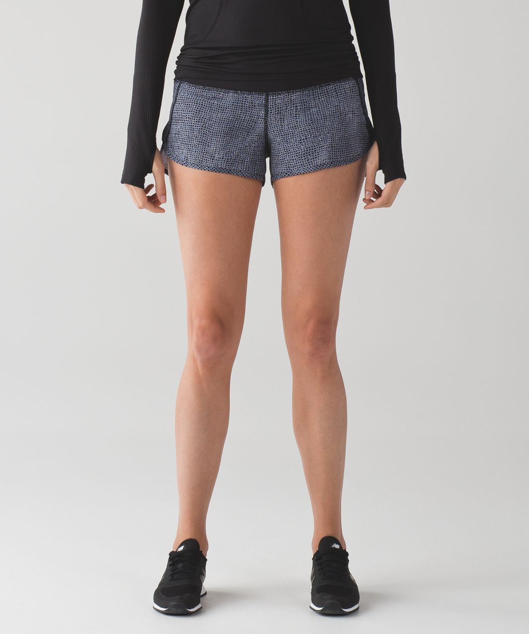 Lululemon Speed Short (2 1/2") - Fall Net White Black / Black