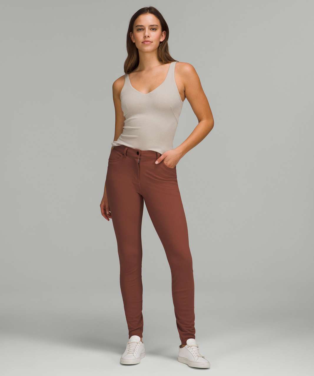 Lululemon City Sleek Slim-Fit 5 Pocket High-Rise Pant - Ancient Copper /  Ancient Copper - lulu fanatics