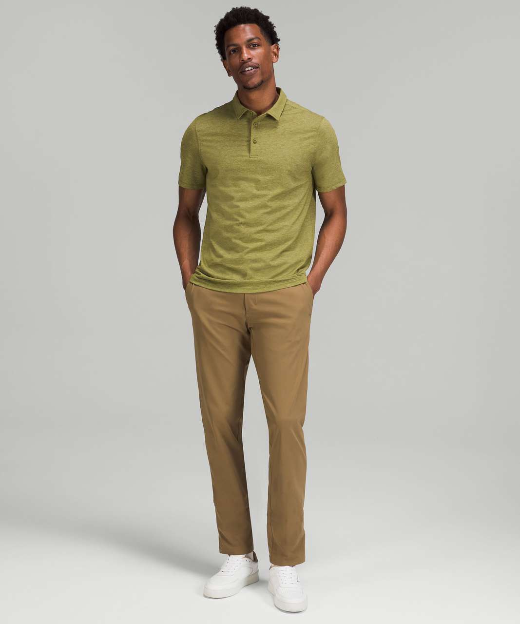 Lululemon Evolution Short Sleeve Polo Shirt - Heathered Juniper Green