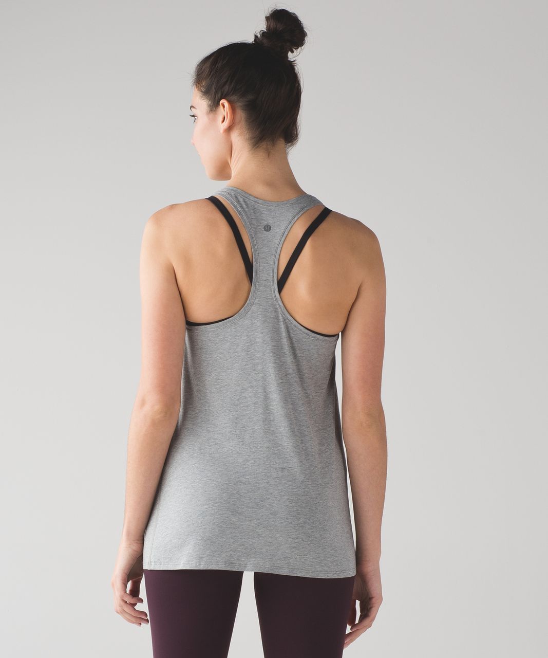 Gray racerback tank with Yogalicious Design - czarclothing