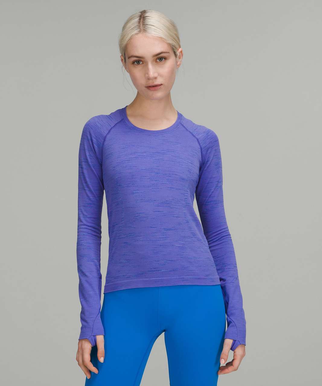 Lululemon Running and Training Swiftly Tech Long-Sleeve Shirt 2.0 Race Length - Purple - Size 8