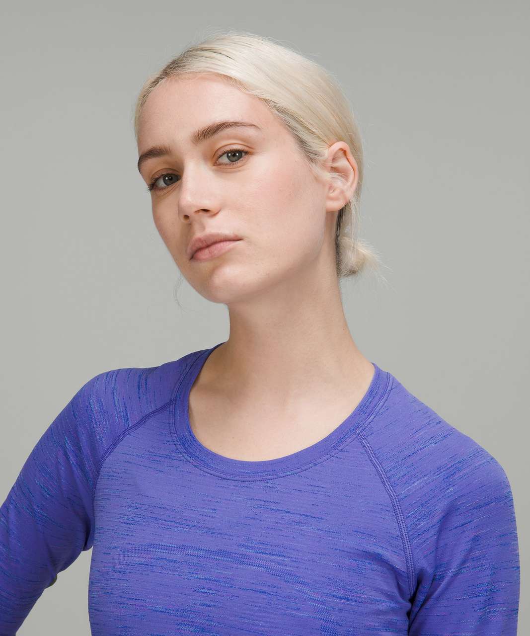 Lululemon Swiftly Tech Long Sleeve Shirt 2.0 *Race Length - Chroma Check Charged Indigo / Charged Indigo Multi