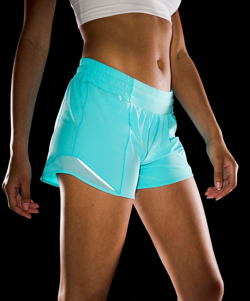 Lululemon Hotty Hot Low-Rise Lined Short 4" - Electric Turquoise