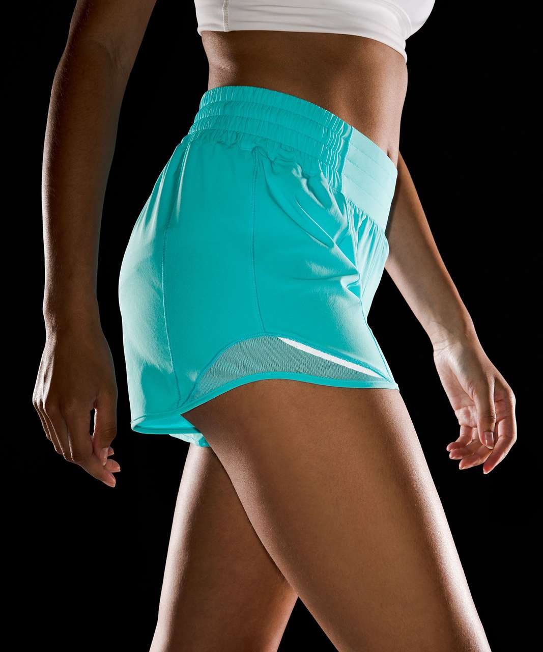 Lululemon Hotty Hot High-Rise Lined Short 4" - Electric Turquoise
