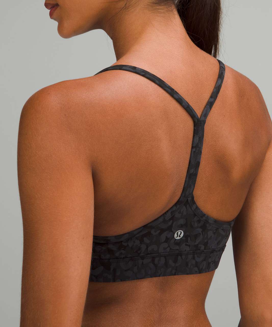 Lululemon Flow Y Nulu Bra *Light Support, A–C Cups - Cheetah Camo Deep Coal  Multi - lulu fanatics