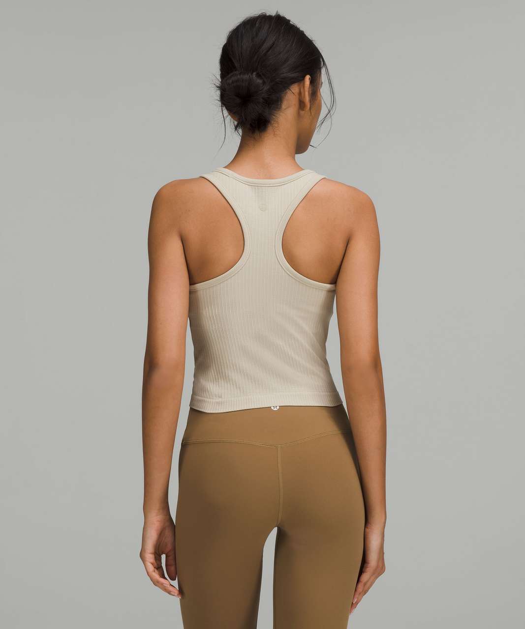 Lululemon Ebb to Street Cropped Racerback Tank Top - Carob Brown - lulu  fanatics