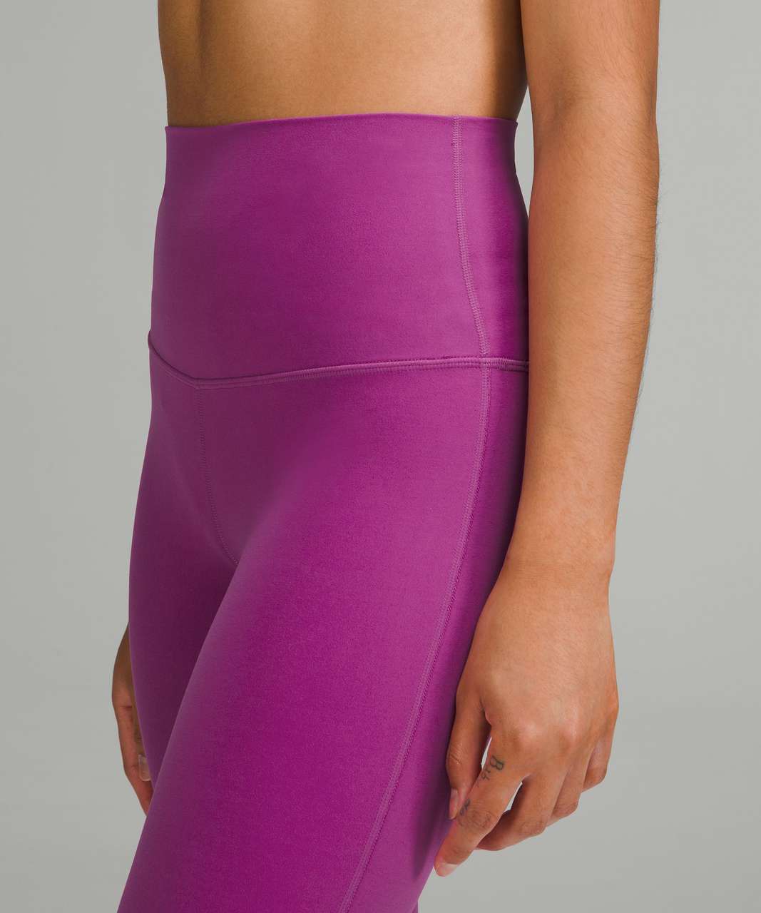 Lululemon Align High-Rise Crop Leggings 21 Sz 8, Vivid Plum Purple Double  Lined