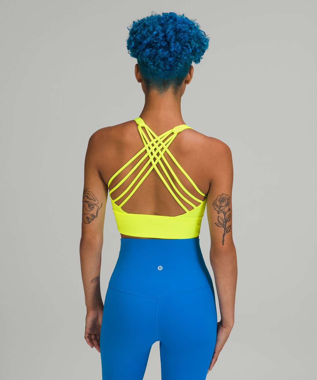 Lululemon Free to Be High-Neck Longline Bra - Wild *Light Support, A/B Cup  - Highlight Yellow - lulu fanatics