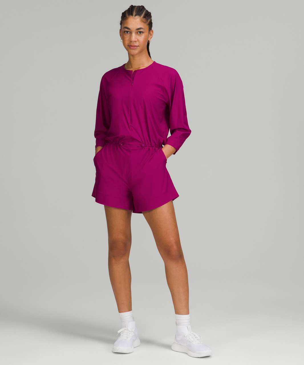 Lululemon High Neck UVP Zippered Romper - Magenta Purple