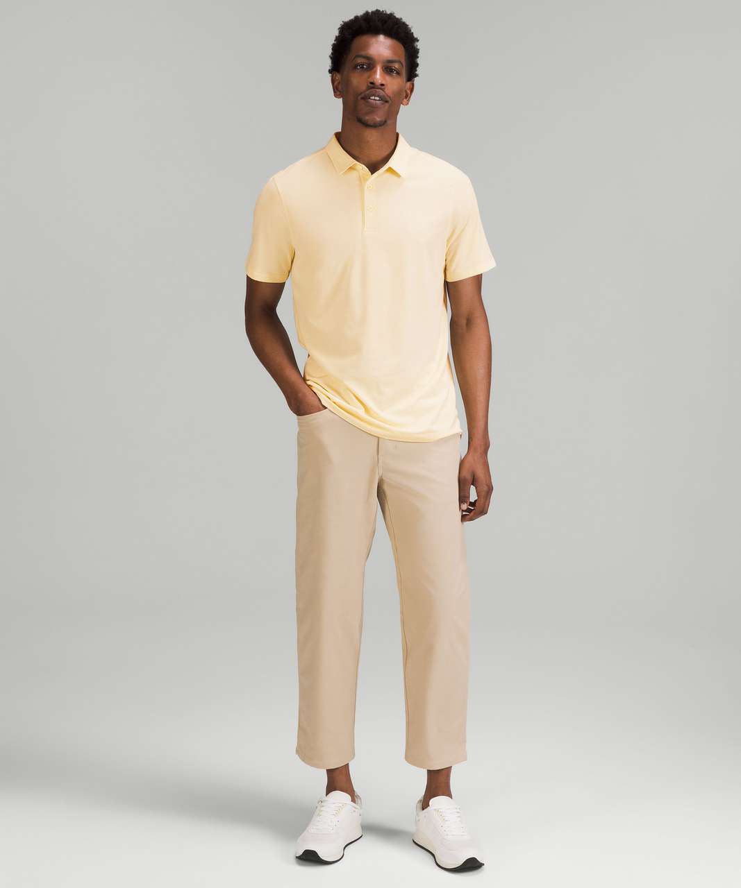 Lululemon Evolution Short Sleeve Polo Shirt - Lemon Chiffon