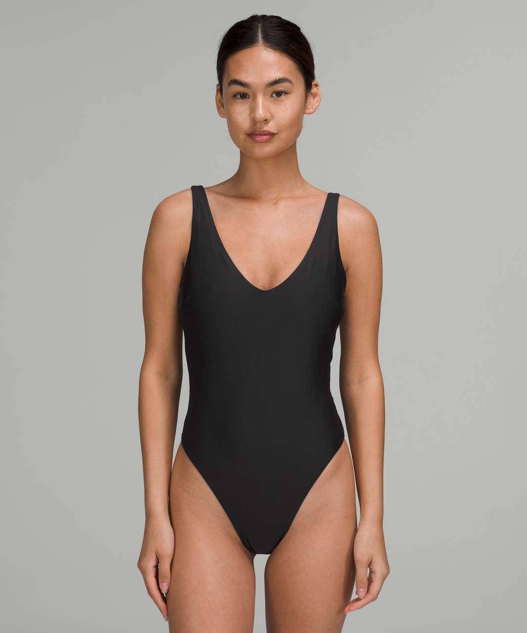 Lululemon Waterside V-Neck Skimpy-Fit One-Piece Swimsuit *B/C Cup - Black