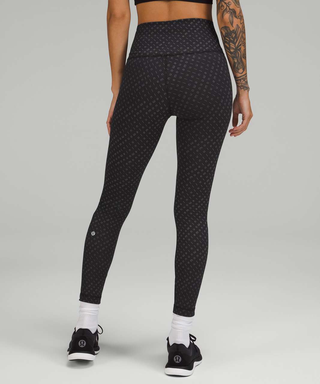 Lululemon Wunder Train High-Rise Tight 25 *Foil - Shapeshifter Foil Black  - lulu fanatics