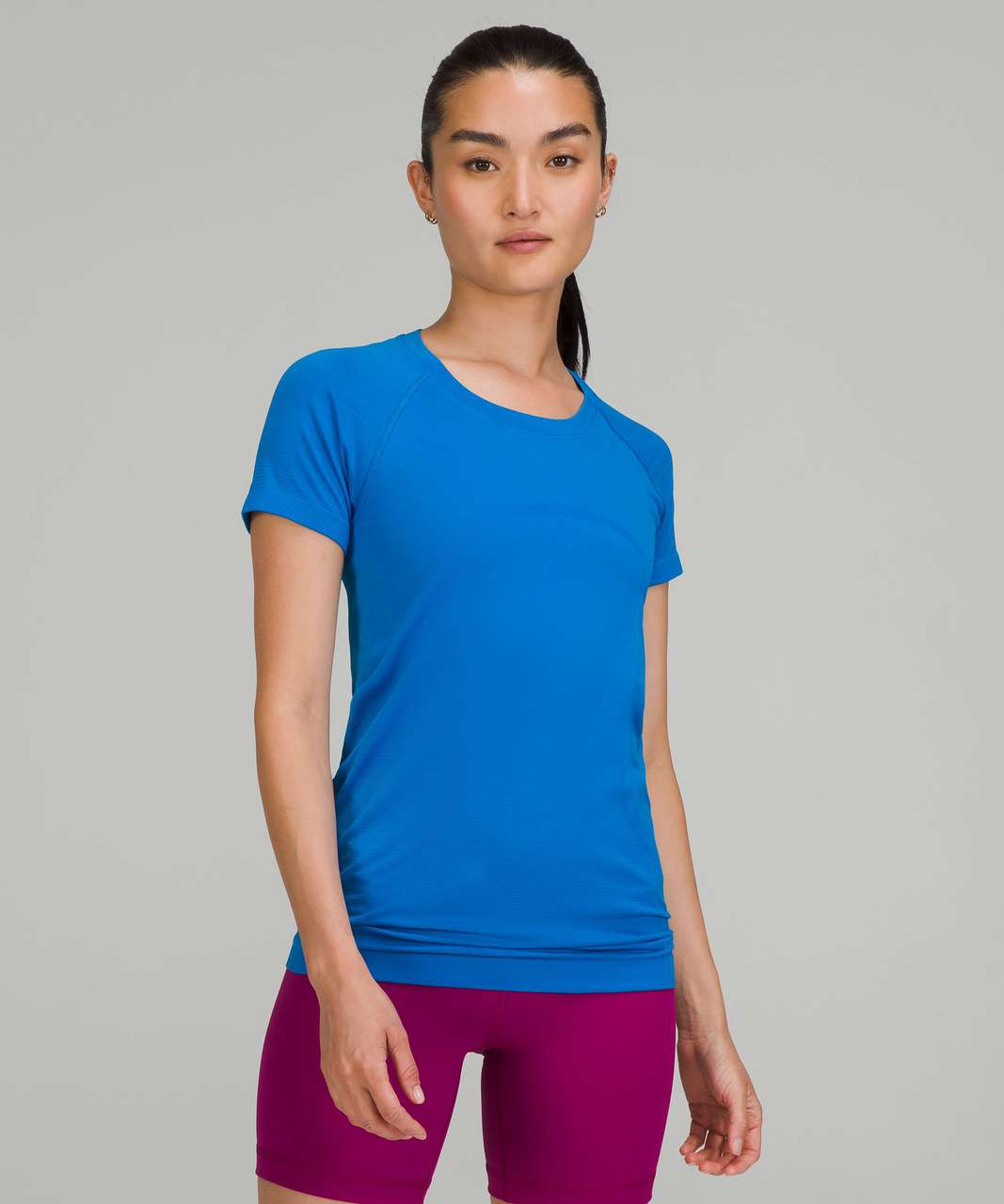 My go to workout top is this lululemon inspired swiftly tech shirt