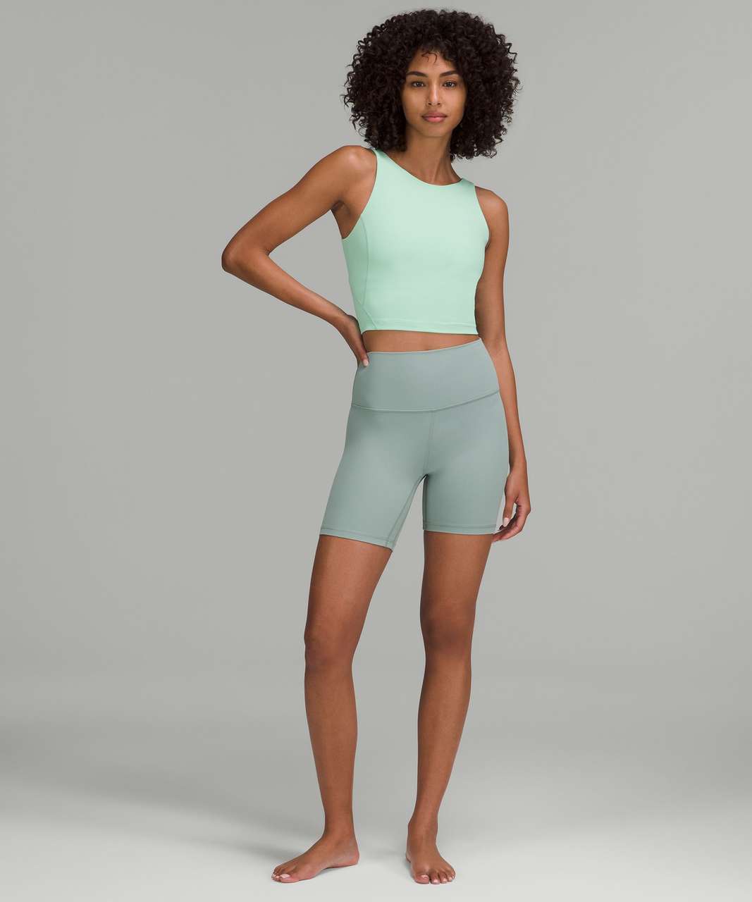 NWT Lululemon Align Tank Cropped Size 6 Wild Mint Green - Soft Nulu Yoga Top  NEW