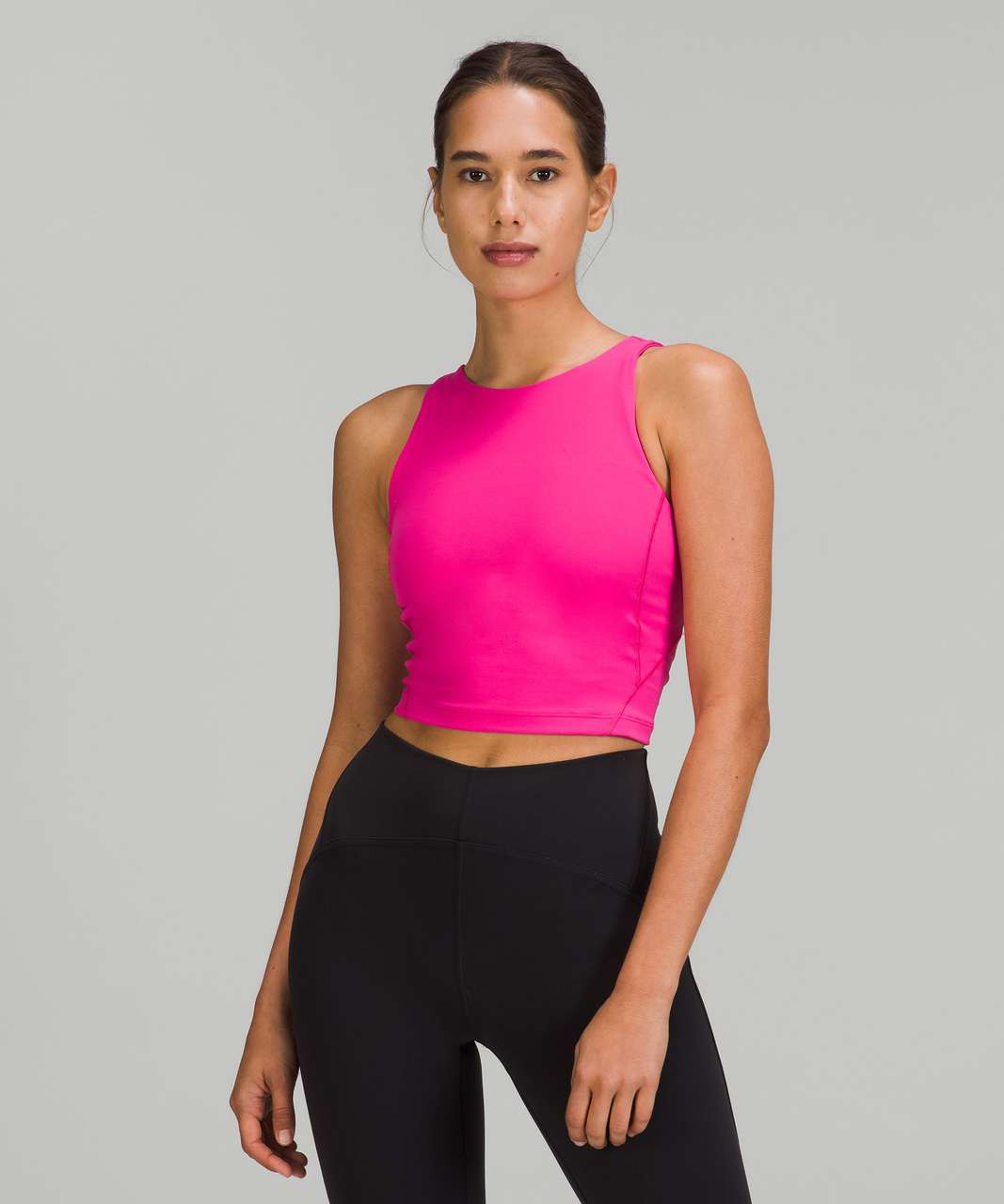 image trick finds] align waist-length racerback (sonic pink