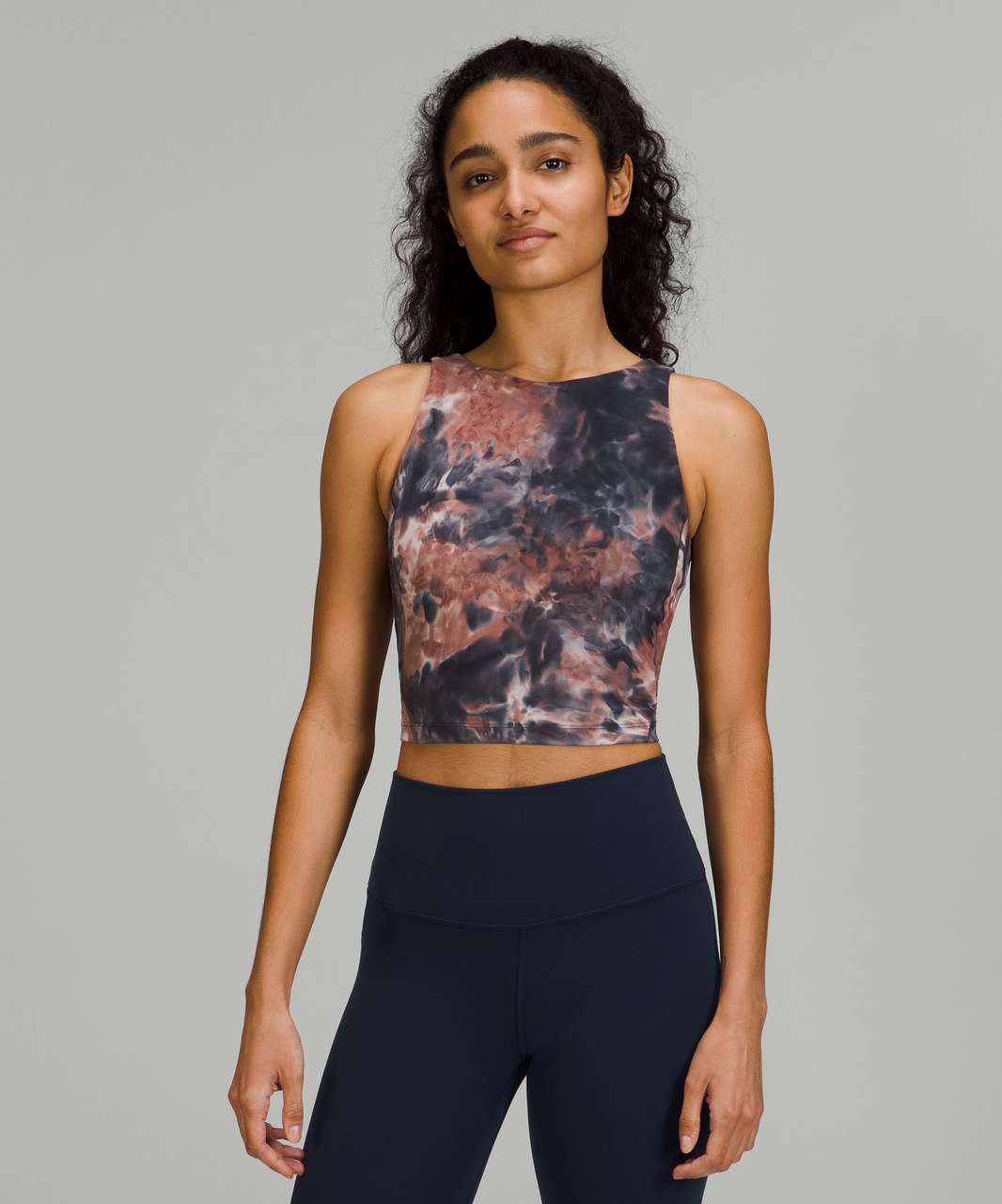 Lululemon Align High-Neck Tank Top - Diamond Dye Seashell Smoky Topaz  Graphite Grey - lulu fanatics