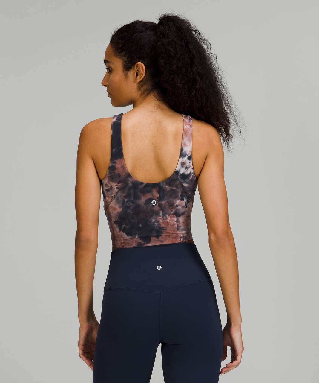 Lululemon Align Tank Crop Bra Top Diamond Dye Cassis Black Tie Dye Size 4  NWT