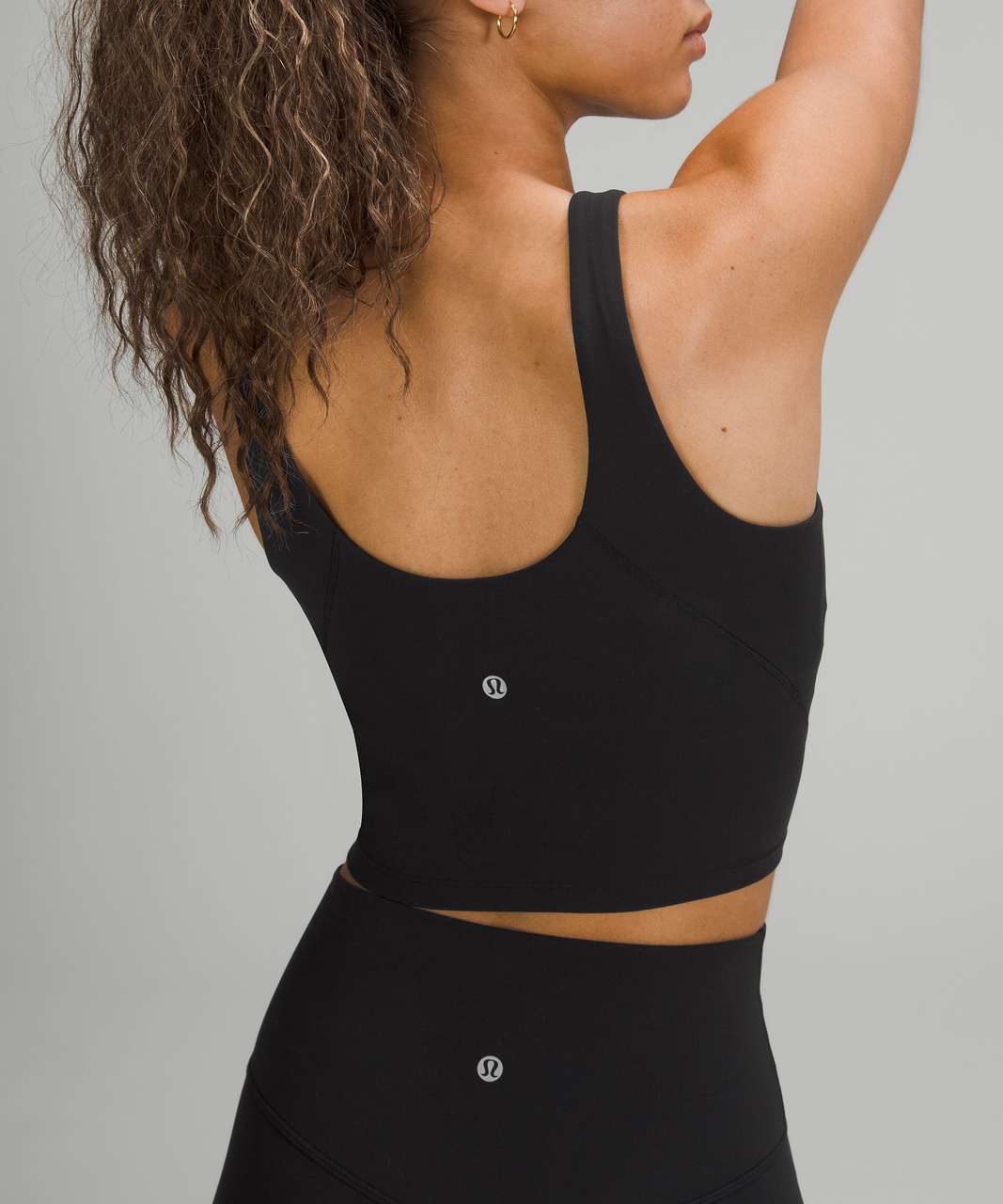 Souluxe Black Dash Longline Sports Crop Top