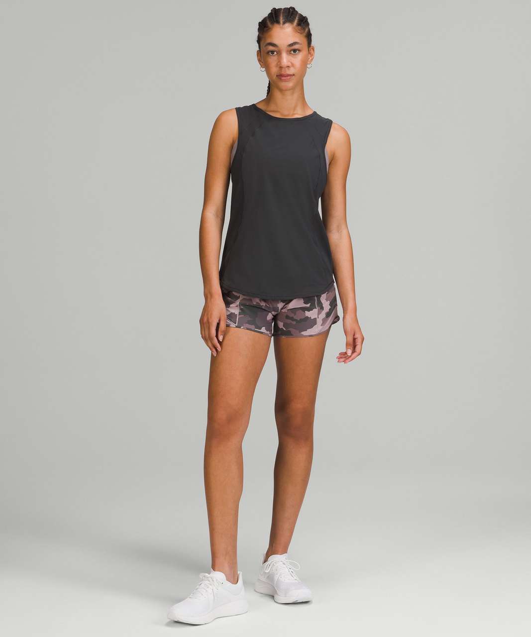 Lululemon Hotty Hot Low-Rise Lined Short 4" - Heritage 365 Camo Misty Mauve Multi / Misty Mauve