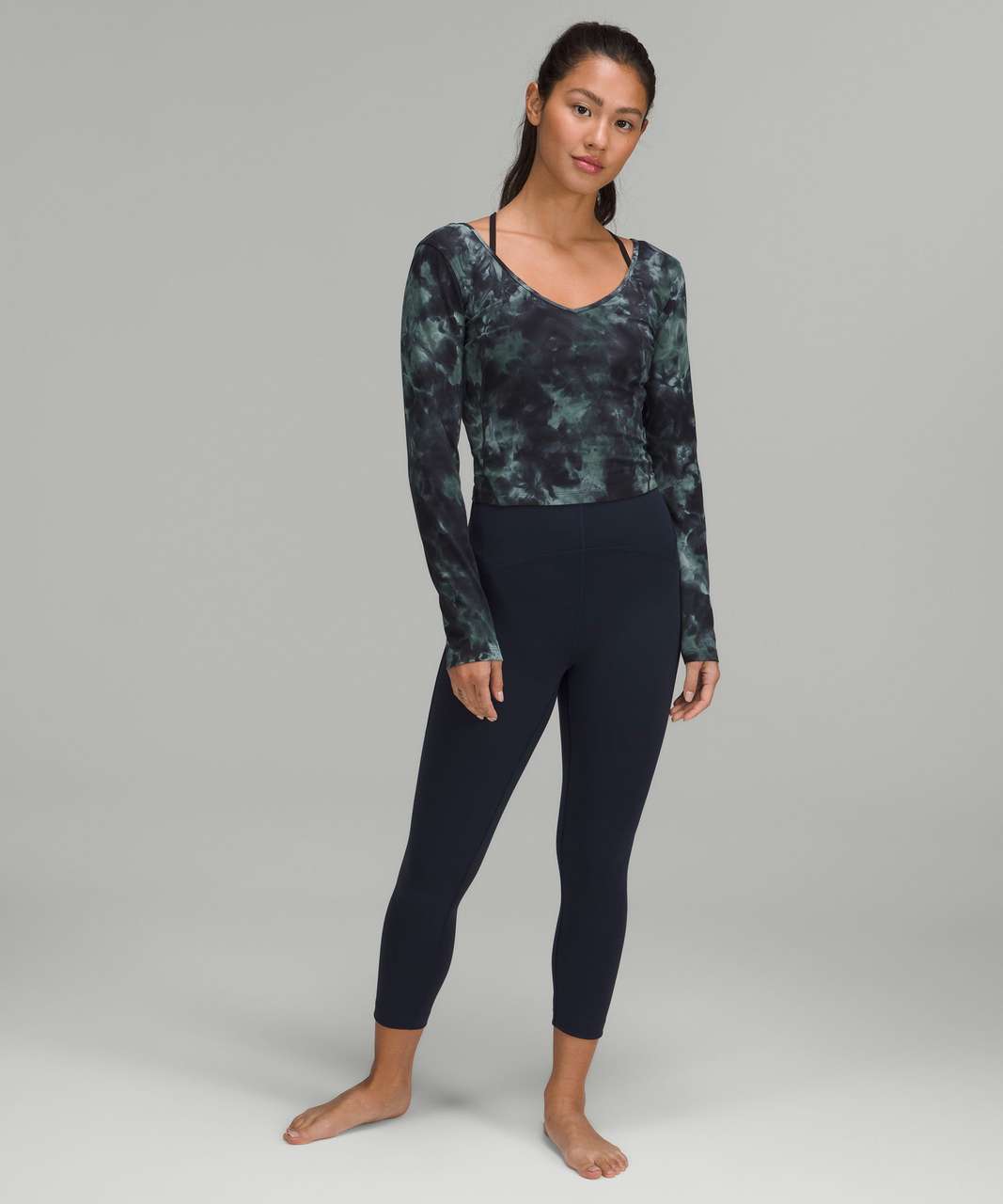 Lululemon Align Long Sleeve Shirt - Diamond Dye Silver Blue Tidewater Teal  Graphite Grey - lulu fanatics