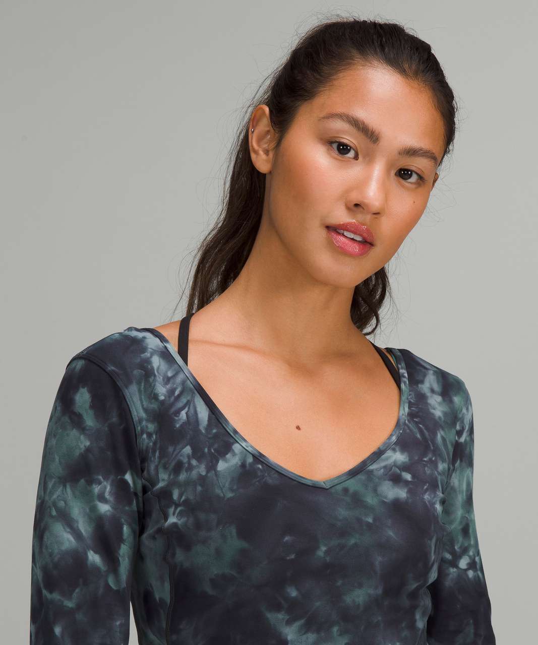 Lululemon Align Long Sleeve Shirt - Diamond Dye Silver Blue Tidewater Teal  Graphite Grey - lulu fanatics