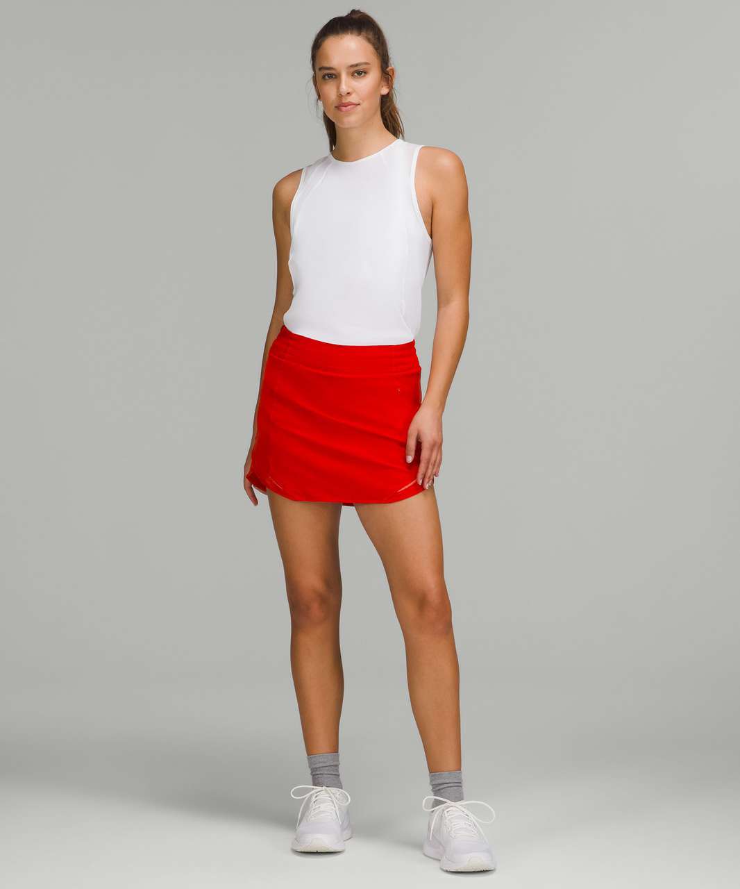 Lululemon Hotty Hot High-Rise Skirt - Dark Red - lulu fanatics