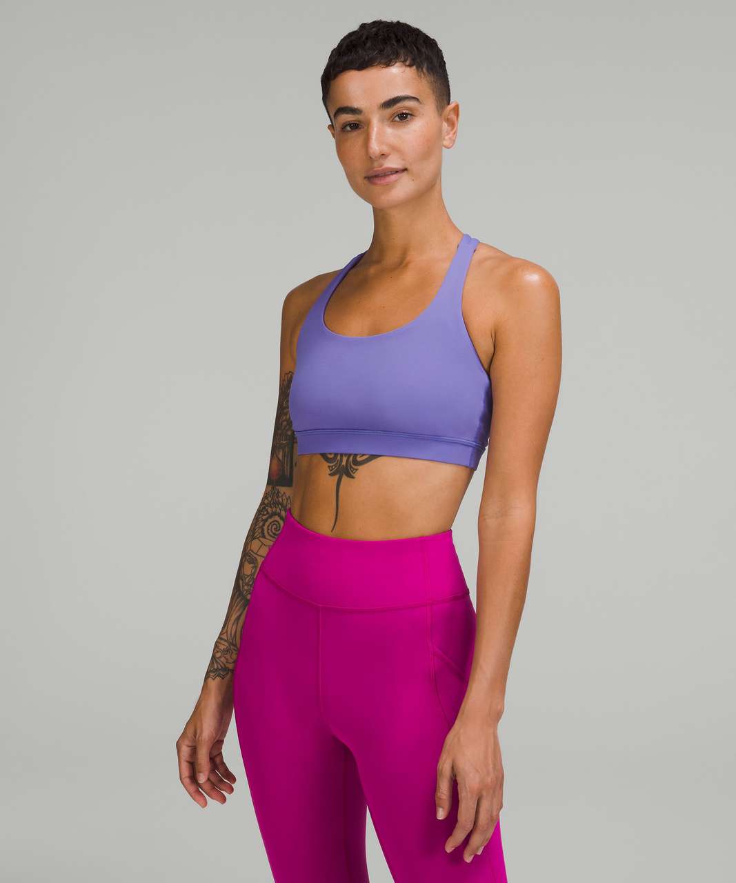 Lululemon Energy Bra *Medium Support, B–D Cups - Pow Pink - lulu fanatics