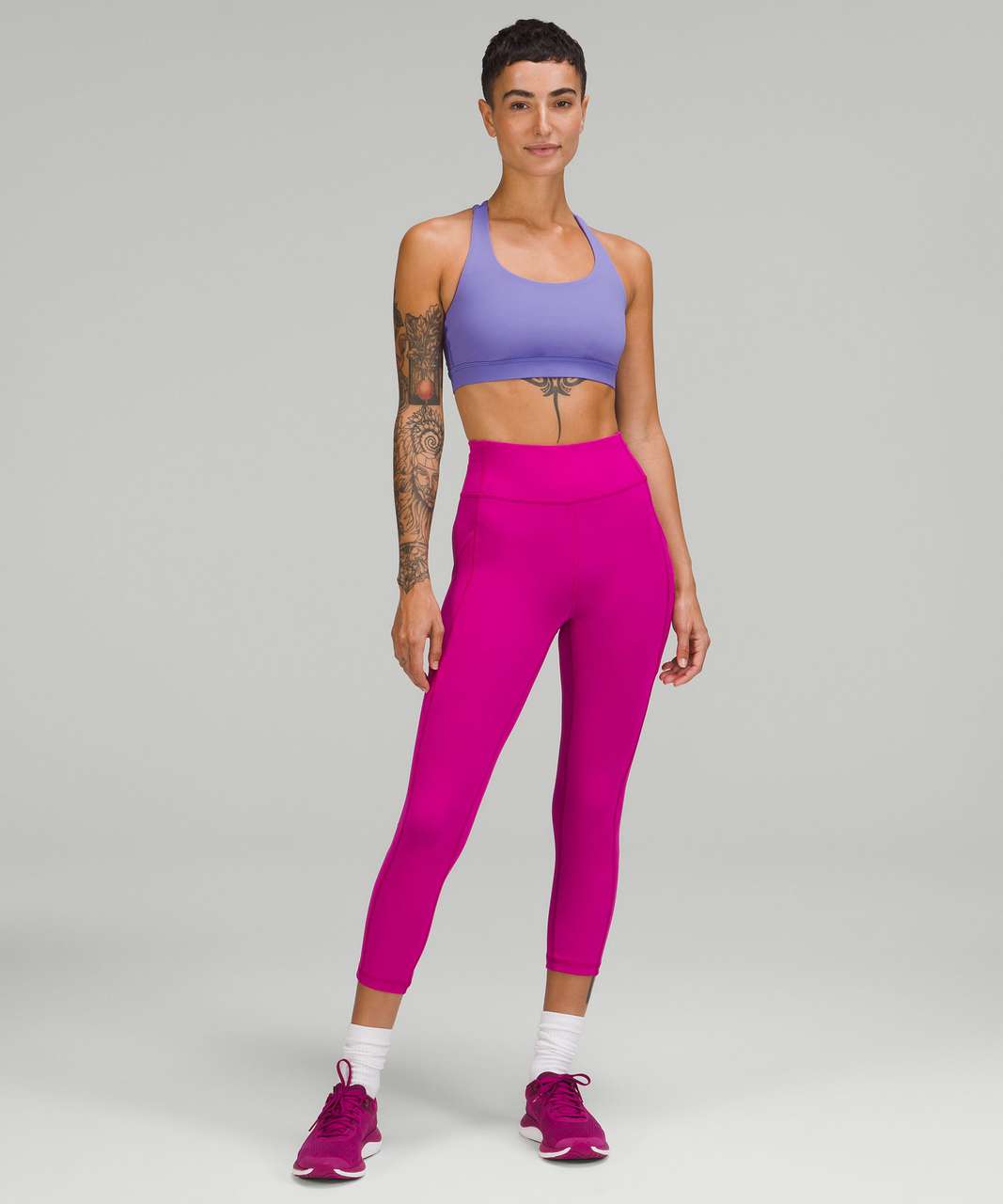 OOTD] Energy Bra in Electric Lemon (size 8) and WT 8” shorts in Charged  Indigo (sized up to a size 6). : r/lululemon