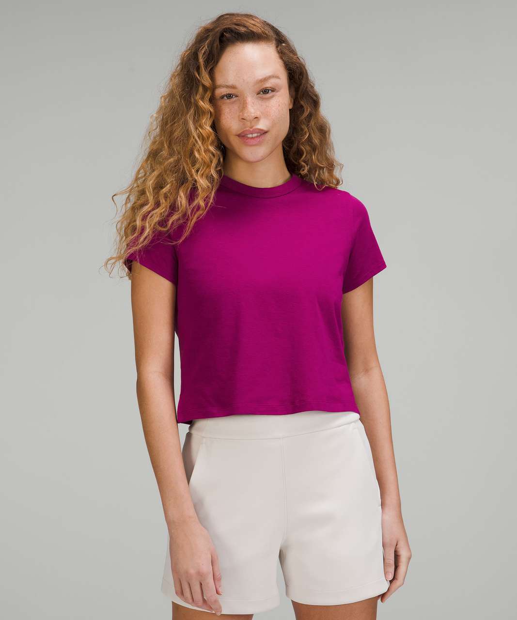 Lululemon Classic-Fit Cotton-Blend T-Shirt - Magenta Purple