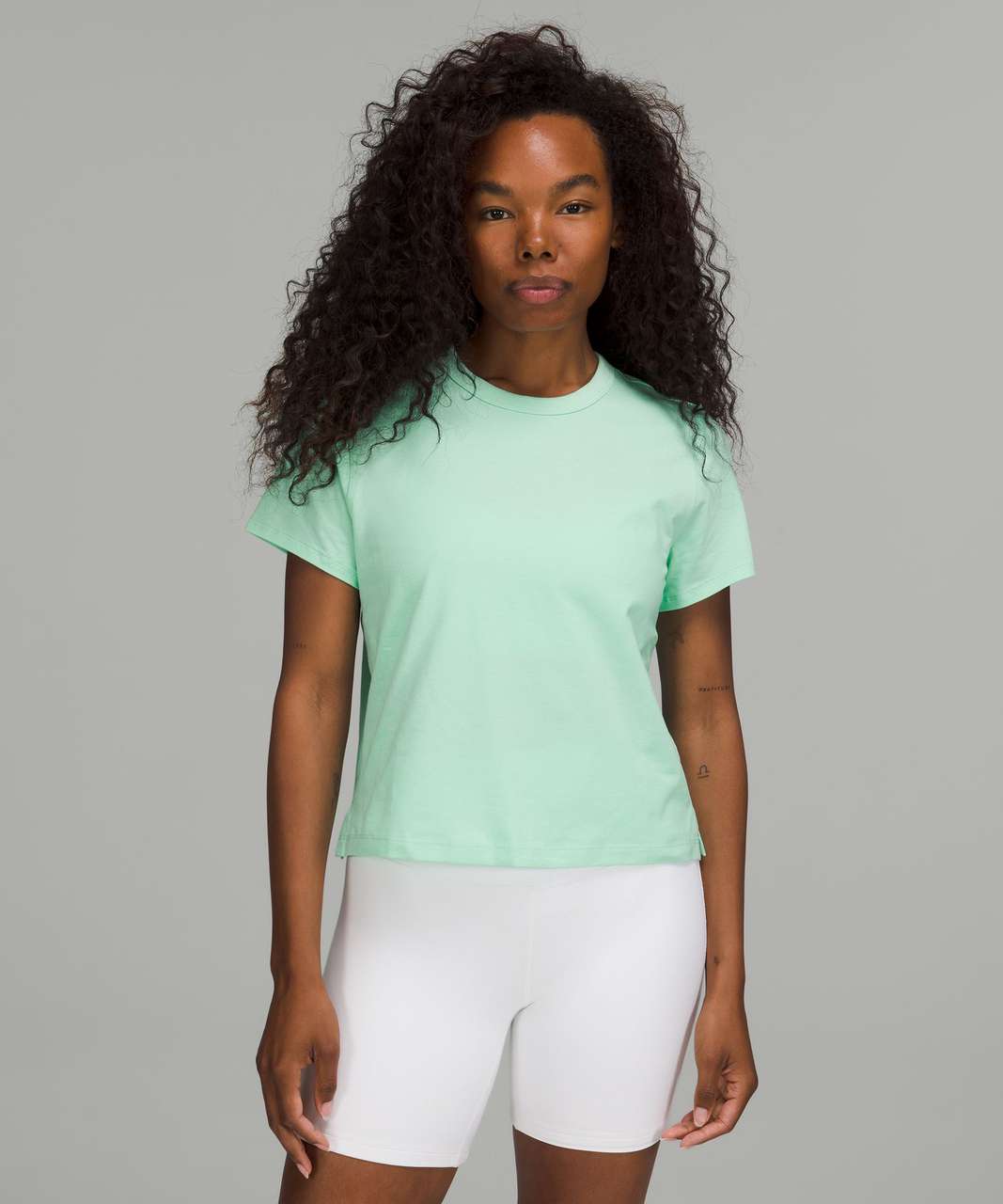 Lululemon Classic-Fit Cotton-Blend T-Shirt - Wild Mint - lulu fanatics