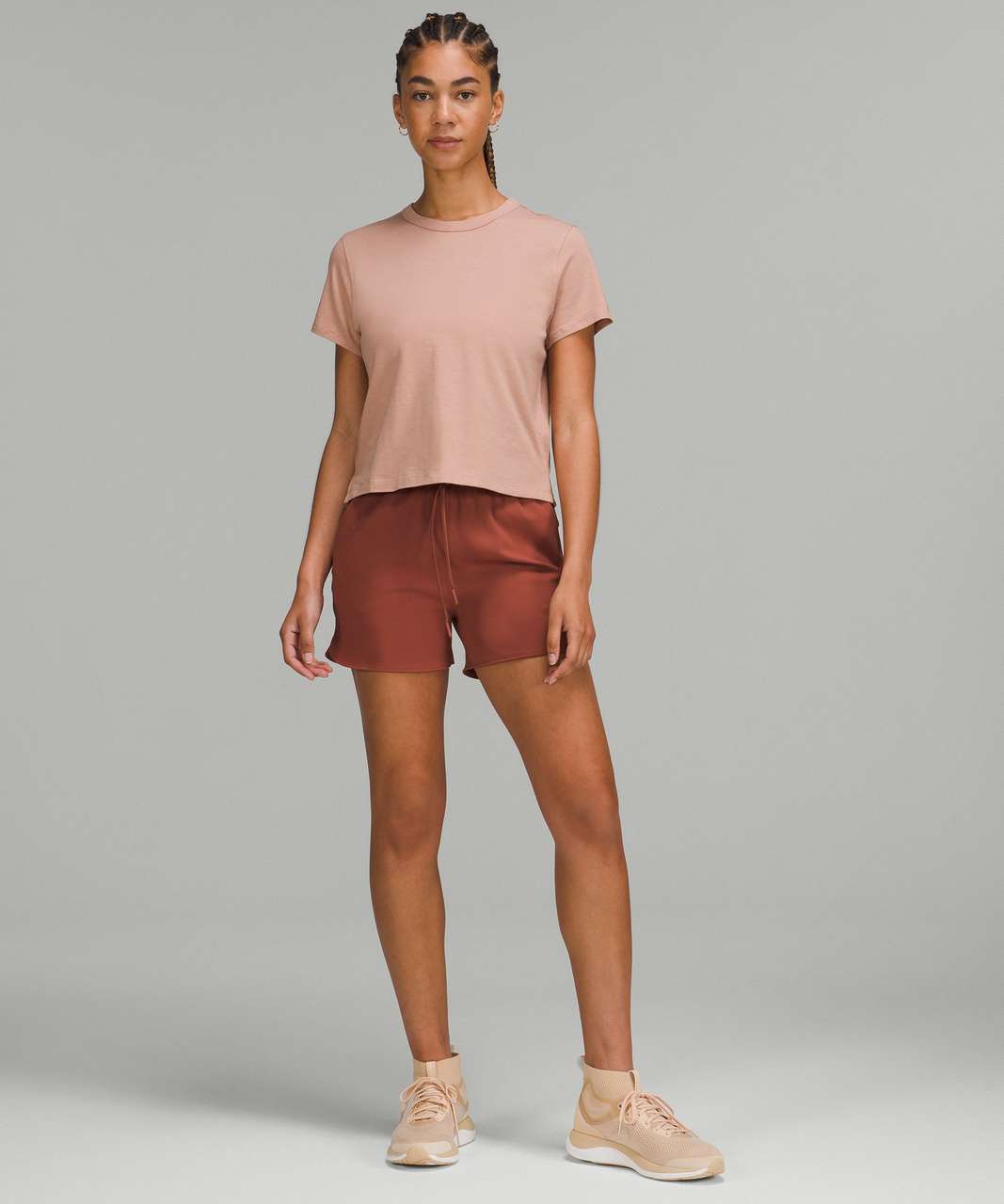 Lululemon Classic-Fit Cotton-Blend T-Shirt - Pink Clay - lulu fanatics