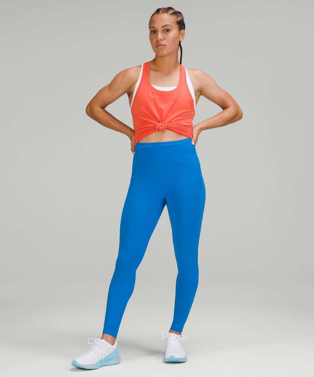 Lululemon Size 6 Swift Speed HR Crop 21” Blue PLSI Pant Luxtreme HiRise Run  Yoga