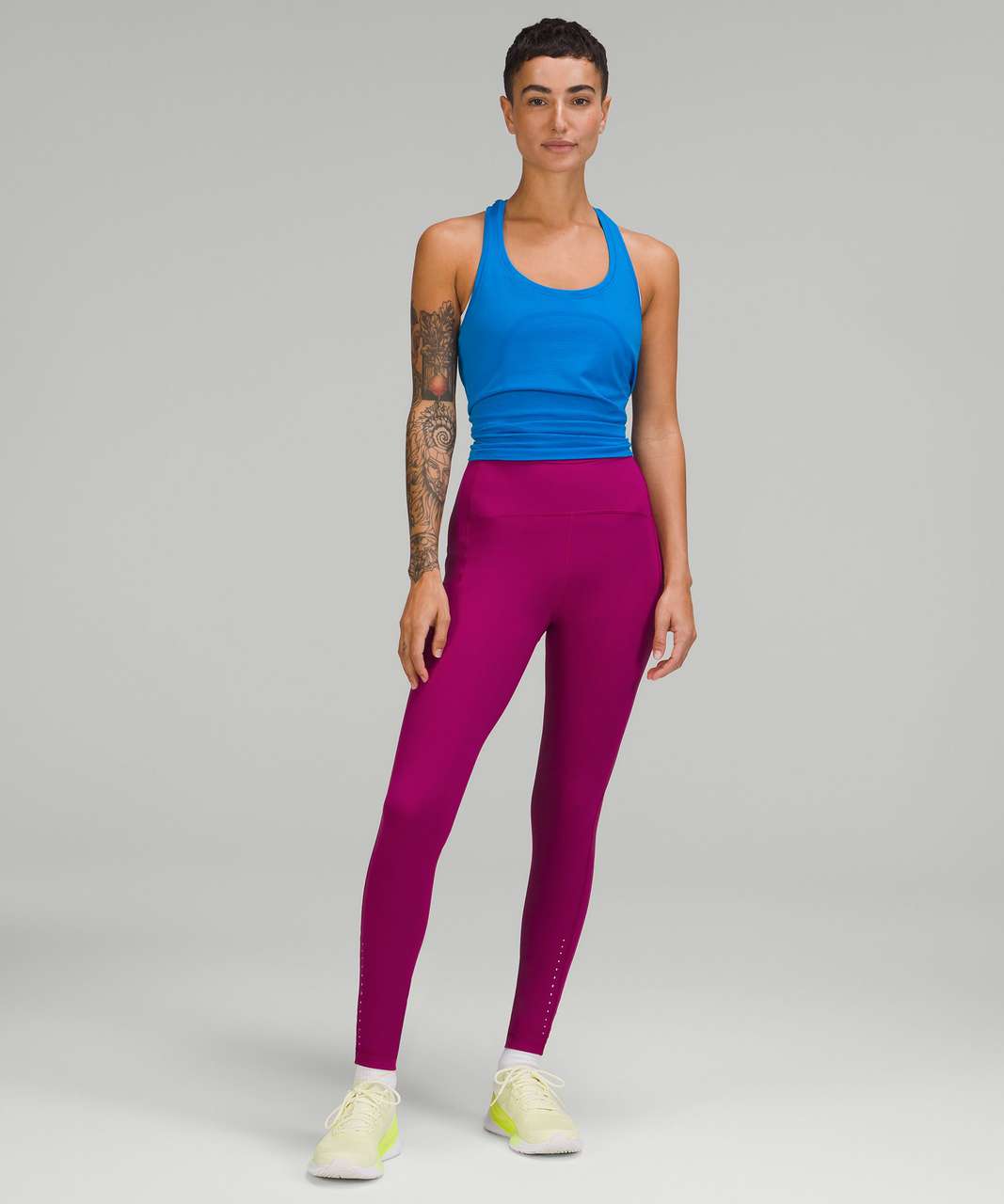 Lululemon Speed Tight V Brushed size 8 Darkest Magenta NWT Purple